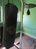 Free Standing Exercise Station with TKO Heavy Punching Bag and Speed Bag