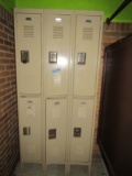 Metal Lockers, 2 High, 3 Wide