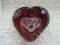 Redware Heart Shaped Large Pottery Bowl, Ned Foltz 1986