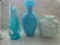 Antique and Vintage Milk Glass Vases and Corn Cob Vase