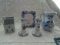 Vintage Delfts Lot, Candlesticks, Frame, Pitcher, House Ashtray