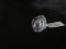 Amethyst German Silver Ring, Size 9