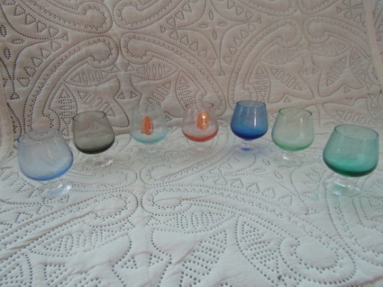 Blefeld Rare Miniature Colored Brandy Snifters