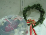 2 Christmas Wreaths with Storage Case