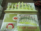 Lot of 2 Vintage Christmas Noma 8 Light Candolier in Box