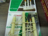 Lot of 2 Vintage Christmas Noma 3 Light Candolier in Box
