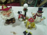 Vintage Christmas Jim Shore Boble Head Santa and Others