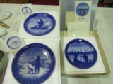 Lot of 3, Royal Copenhagen Porcelain Plates in Original Boxes, Bicenntenial 77, 78