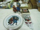 1981 1st Edition Christmas Memory Plate with Matching Figurine and Hallmark