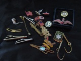 Vintage Pins, Tie Clips, Jewelry