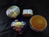 Lot of 3 Trinket Boxes, 1 Lenox and K-B Pin Cushion