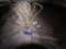 Vintage Large Blue Glass Cabochon Necklace and Earrings