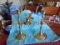Vintage Pair of Baldwin Brass 3 Arm Candle Holders