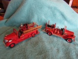 Lot of 2 Hallmark Fire Trucks, 1929 and 1938 Chevy