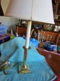 Vintage Baldwin Brass Candle Stick Electric Lamp