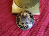 Vintage Seashell Coin Holder and Cosmetic Case