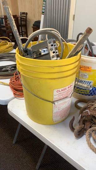 2 buckets of electrical supplies