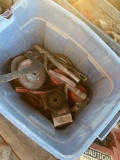 Container of Welding lead ends and grinder wheels