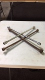Lot of 2 4-Way lug wrenches