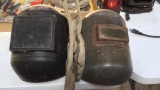 Lot of 2 welding helmets & gloves