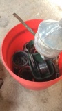 Bucket of misc bolts/washers/seed