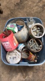 Tub of misc bolts/screws/nails/washers