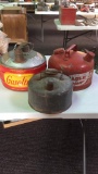 Lot of 3 metal gas cans