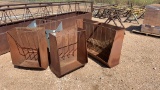 Lot of 4 hanging horse feeders.