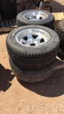 Set of 4 Aluminum wheels w/ 3 P245/60R15 tires