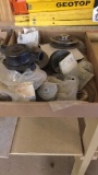 Box of assorted pulleys