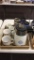 Lot of electric coffee maker & coffee cups/mugs