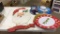 Santa wood decor & assorted Christmas plastic