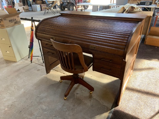 1880’s A.H.Andrews&Co Roll Top Desk