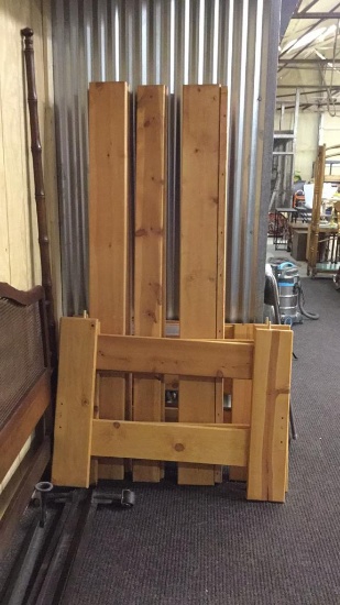 Set of wood bunk beds