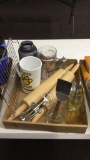 Lot of rolling pins/wine opener/salt&pepper