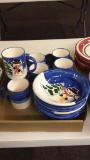 Lot of Christmas dishes