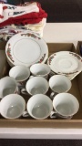 Christmas china Poinsettia & Ribbons