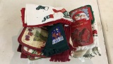 Lot of Christmas pot holders & towels