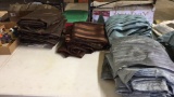 Lot of assorted curtains and bed skirts
