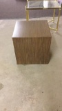Solid cube end table