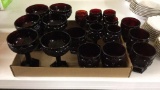 Lot of red depression glass