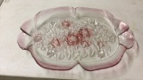 Vintage glass serving dish