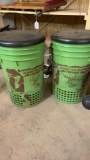 Pair wildlife feeder buckets