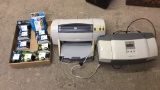 Lot of HP printers & assorted ink cartridges