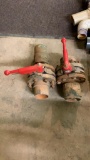 Pair 4” butterfly valves
