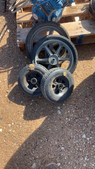 Lot of 4 dolley wheels