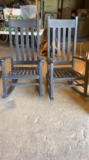 Pair of patio rocking chairs