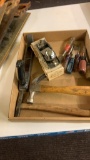 Lot of wood chisels, planes, hammers