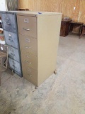 Tan filing cabinet