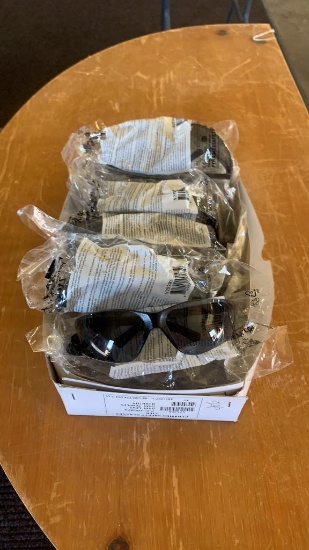 Lot of 12 gray lens safety glasses